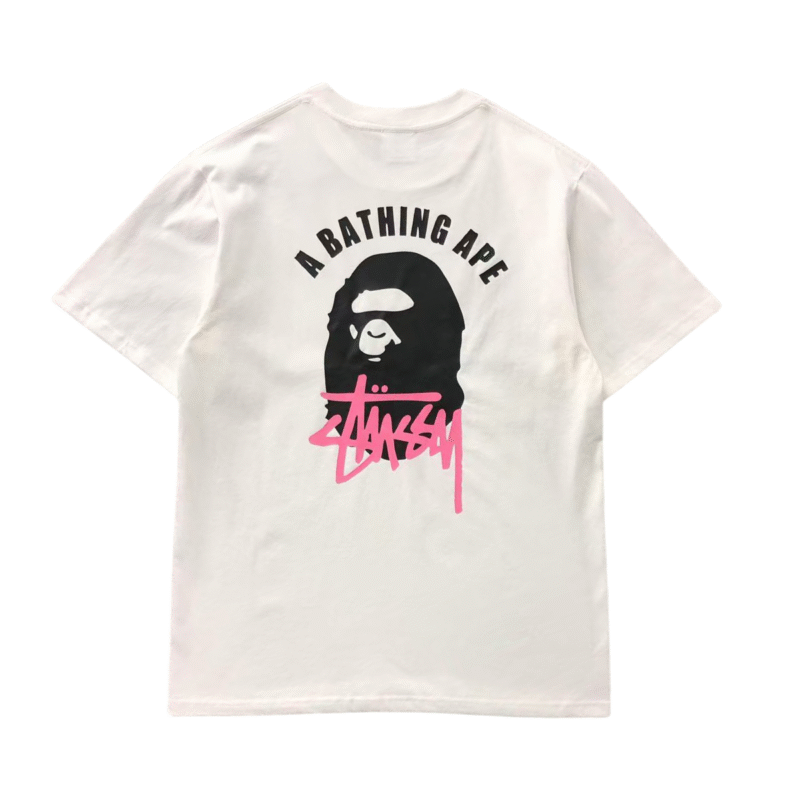 Bape x Stussy White Tshirt