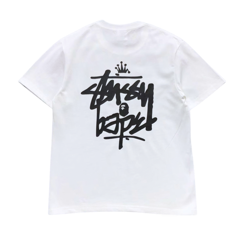 Bape x Stussy White tee