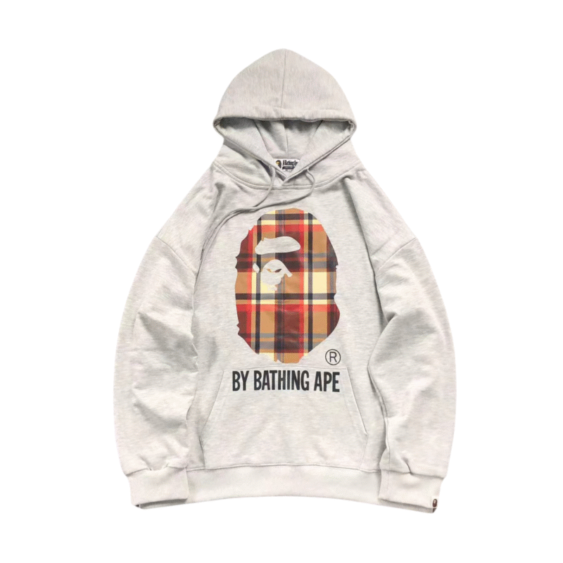 Bape Big Head Ape Grey Hoodie