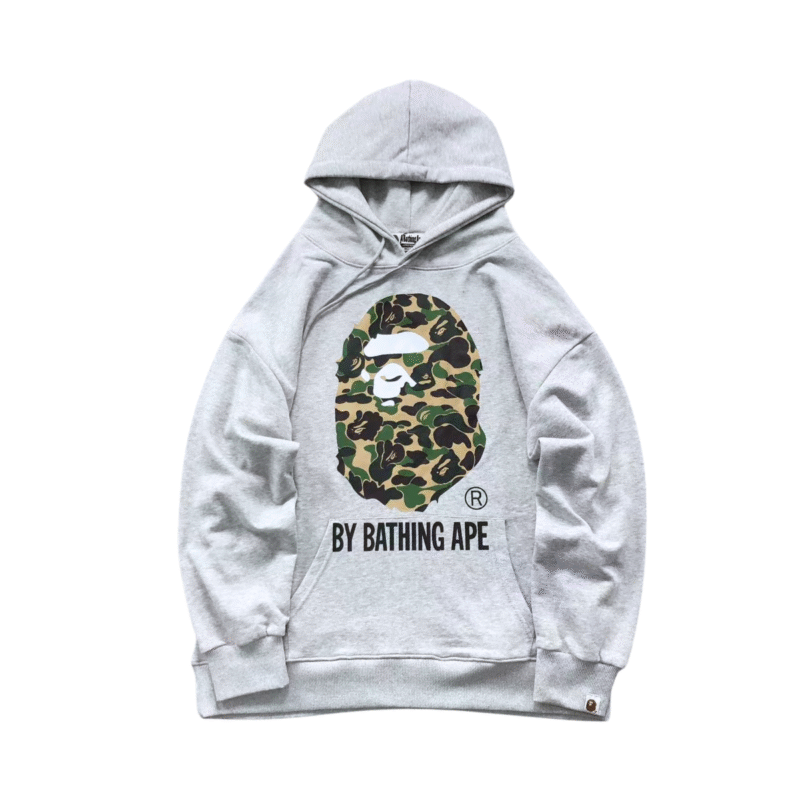Bape Big Head Ape Grey Hoodie