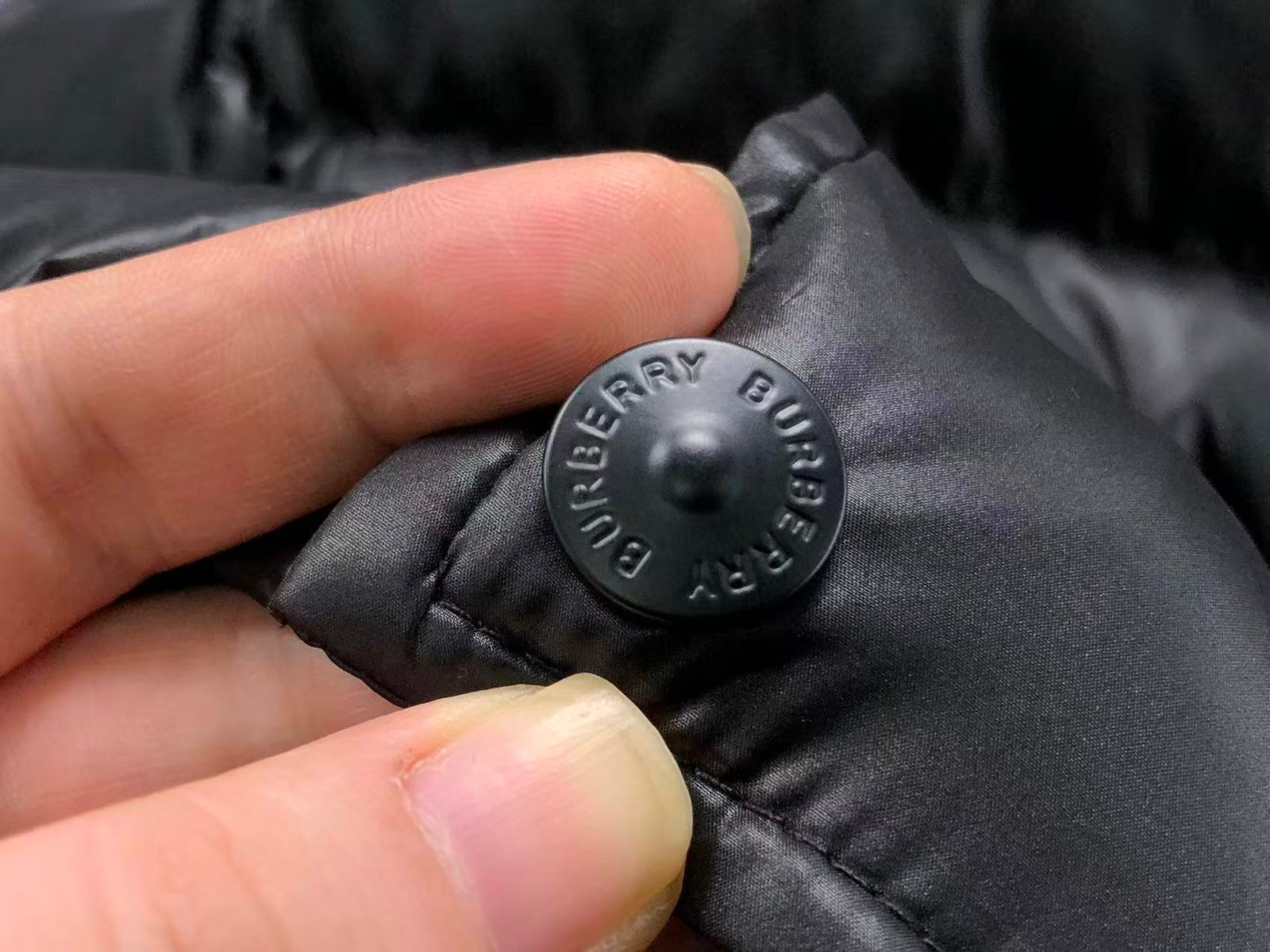 Burberry Pattern Puffer Shiny Black - Image 10