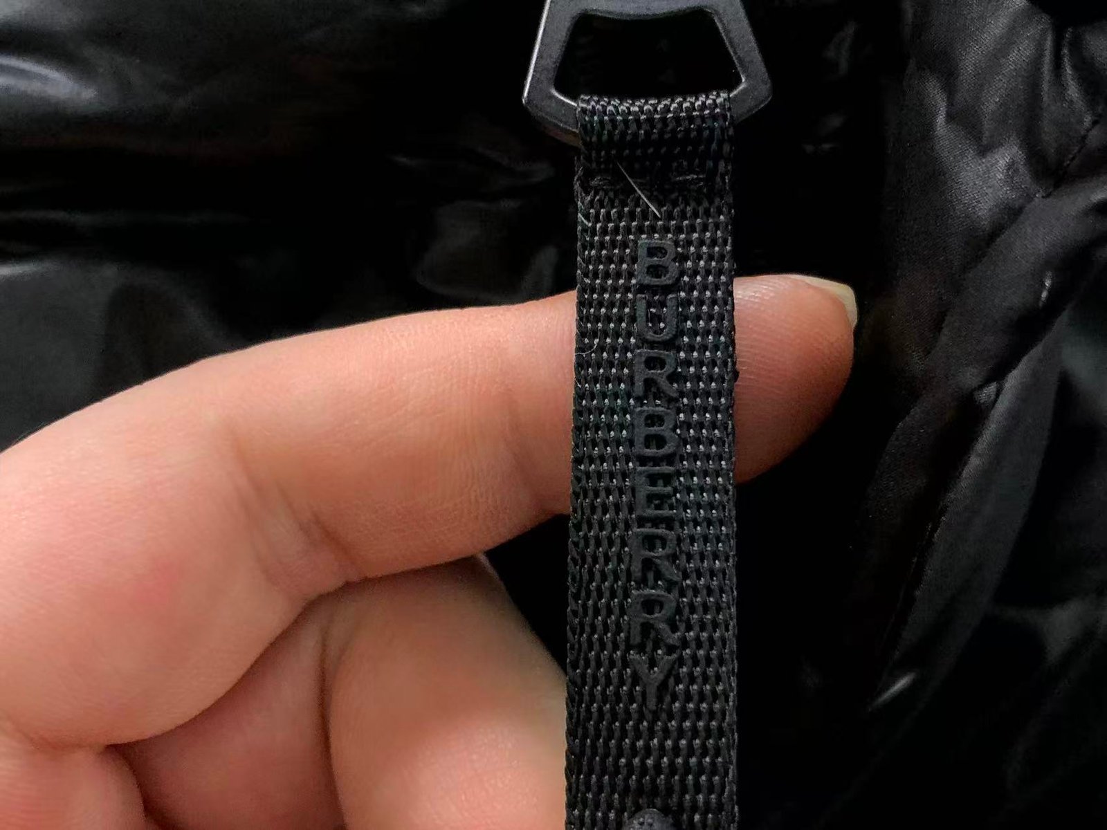 Burberry Pattern Puffer Shiny Black - Image 11