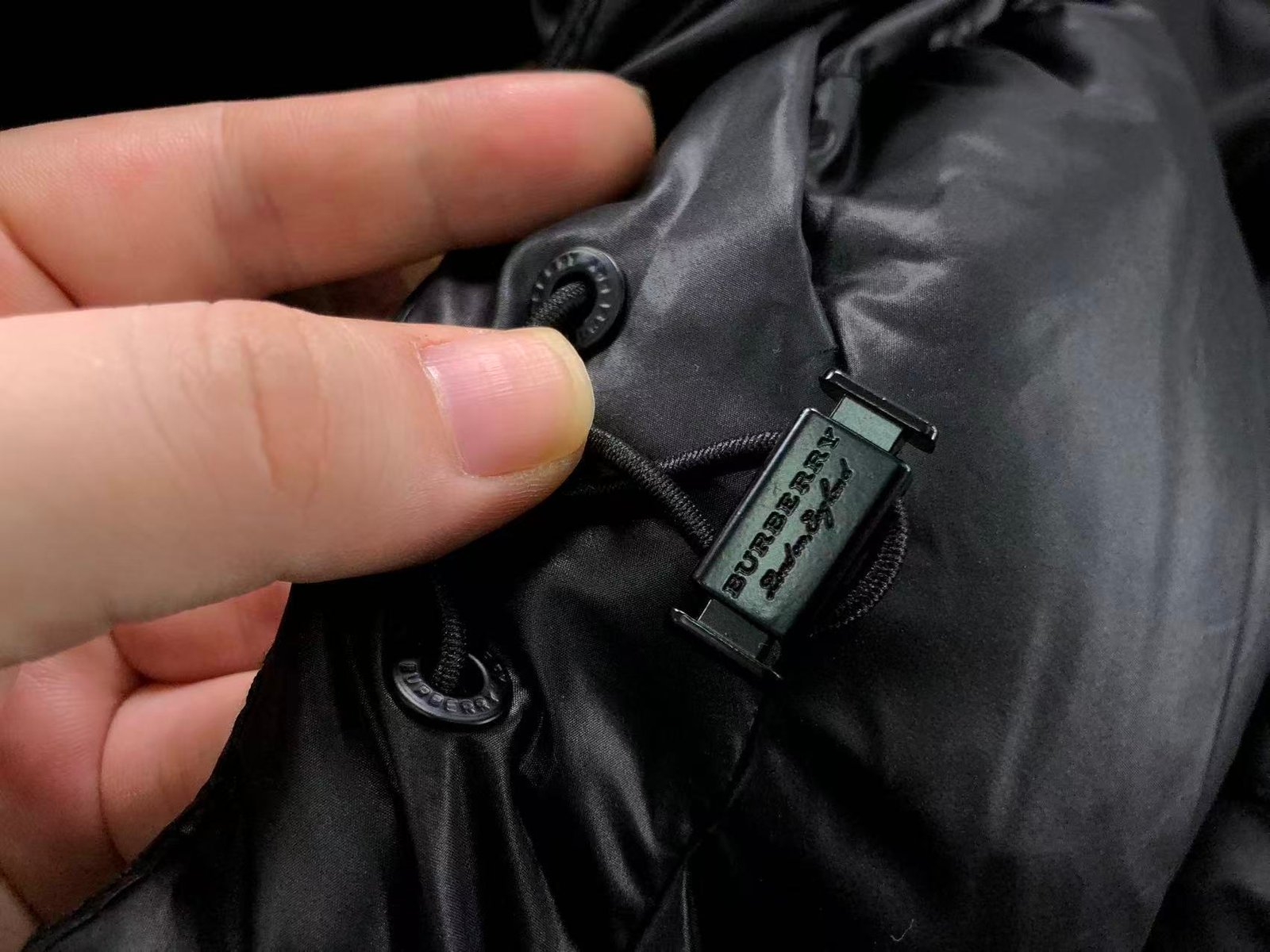 Burberry Pattern Puffer Shiny Black - Image 12