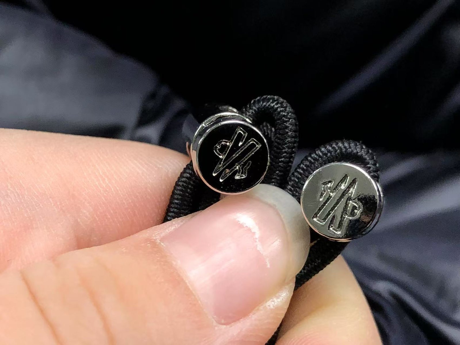 Moncler Logo Shiny Puffer Jacket Dark Navy - Image 14