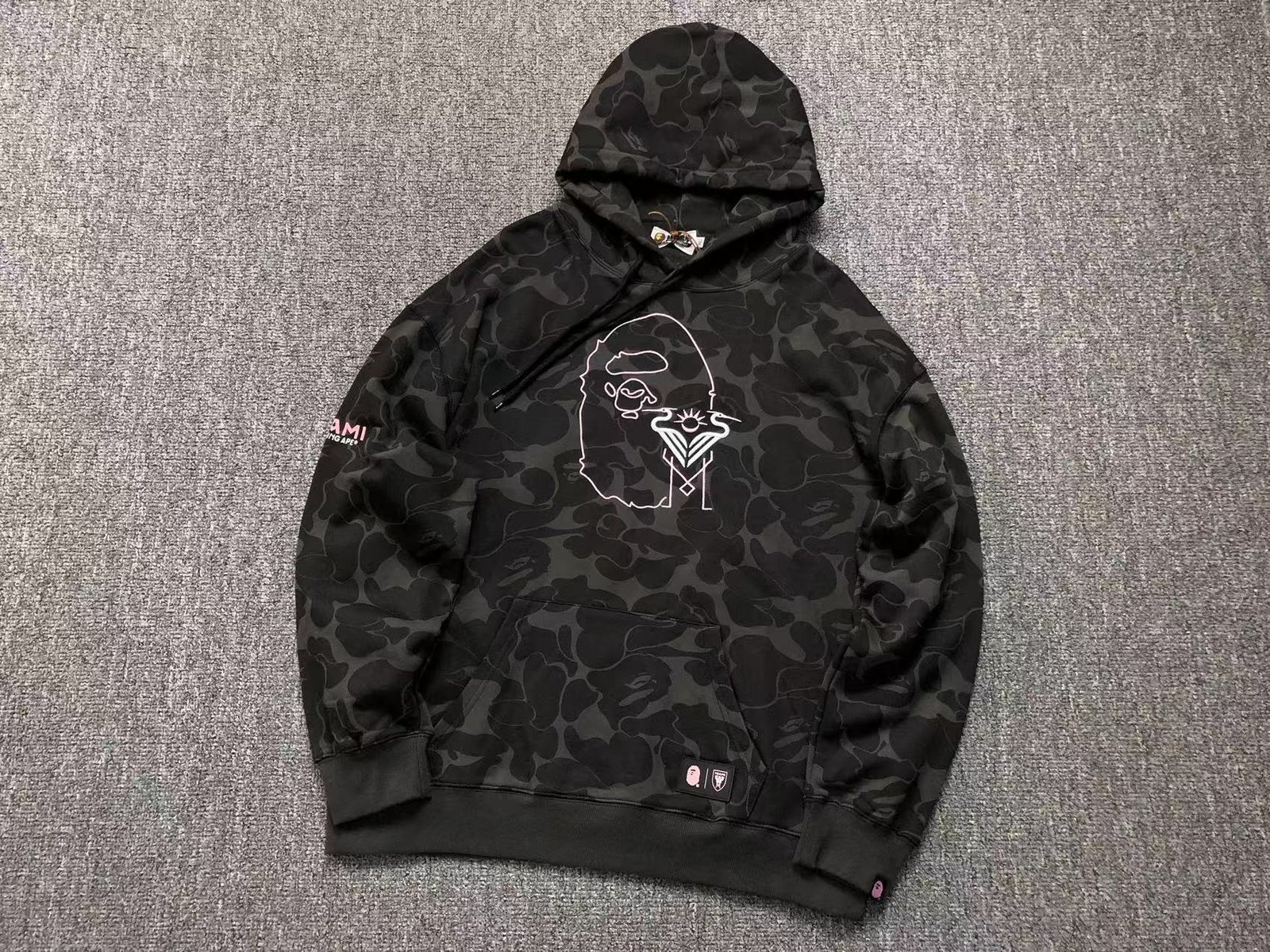 Bape Miami Black Hoodie - Image 2