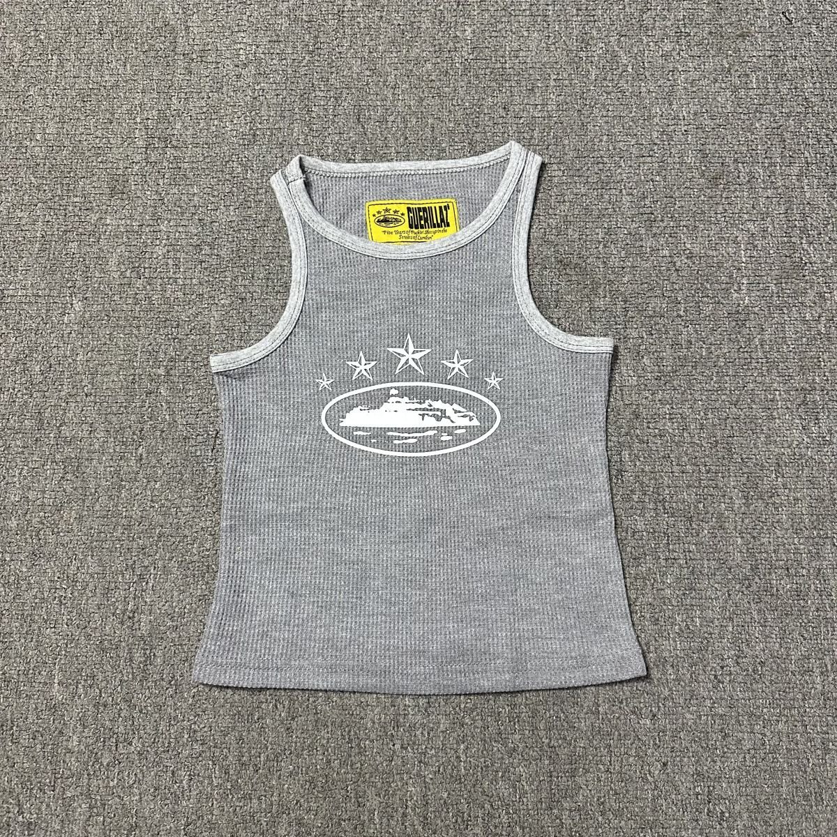 Corteiz Alcatraz Star Tank Top Grey - Image 2