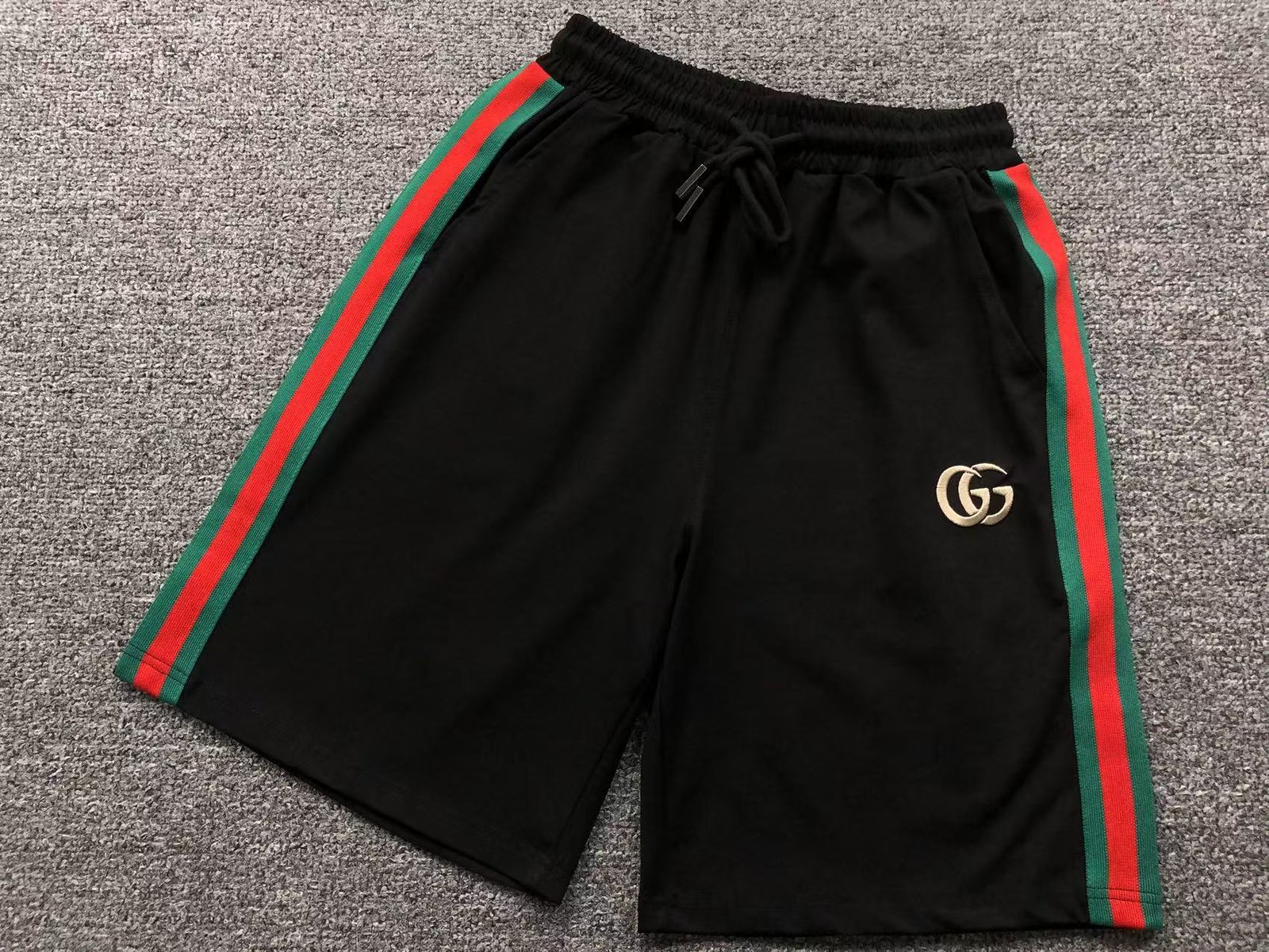 Gucci Vertical Strips Logo Shorts Black - Image 2