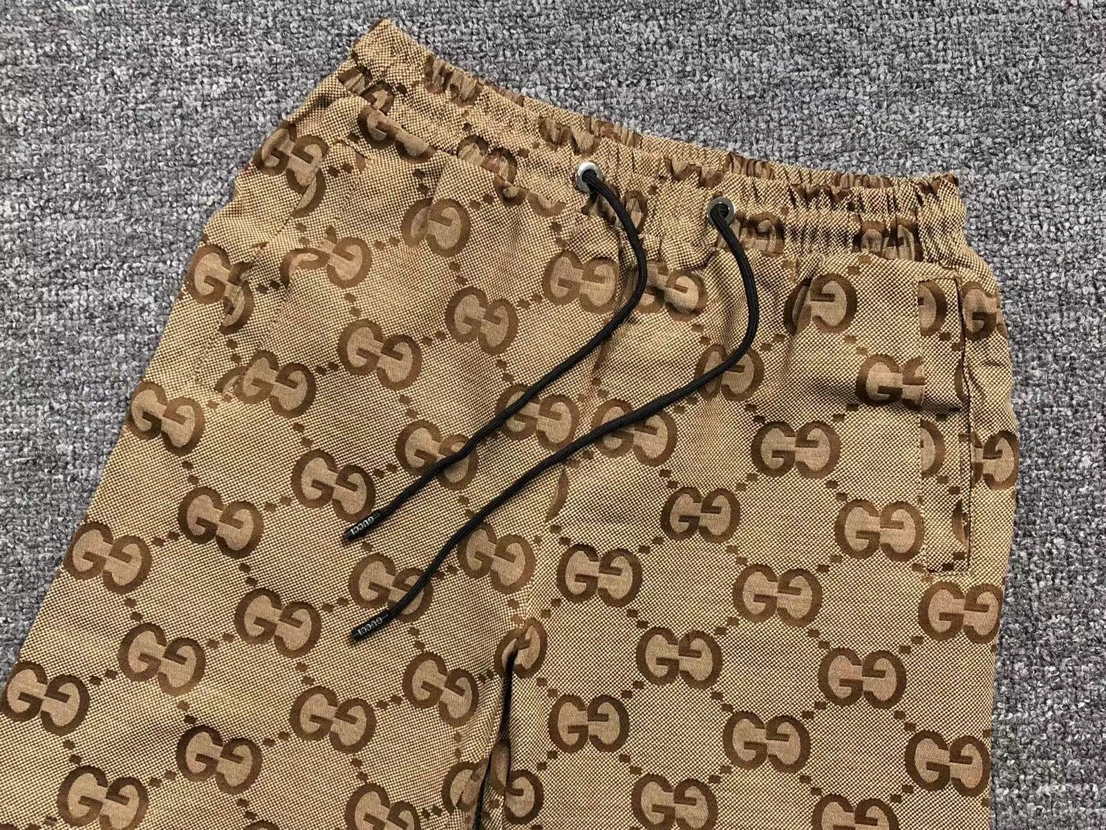 Gucci Pattern Logo Shorts Beige - Image 2