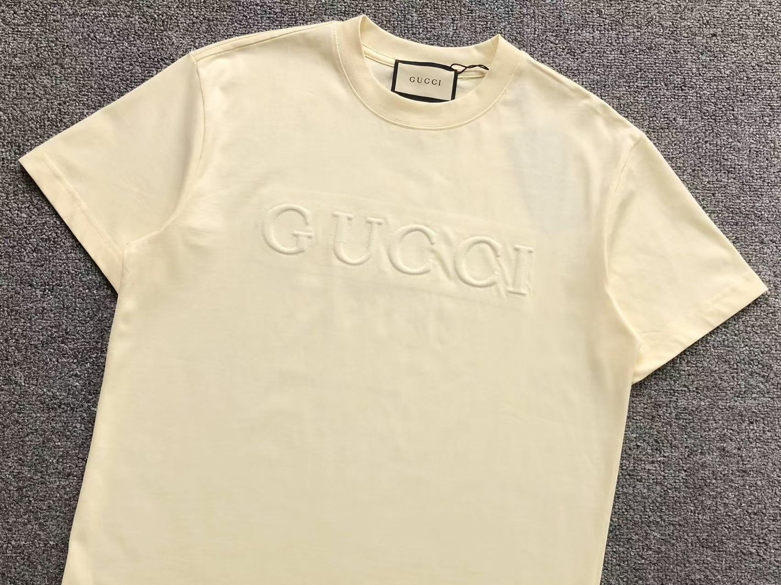 Gucci Logo Tshirt Cream - Image 2