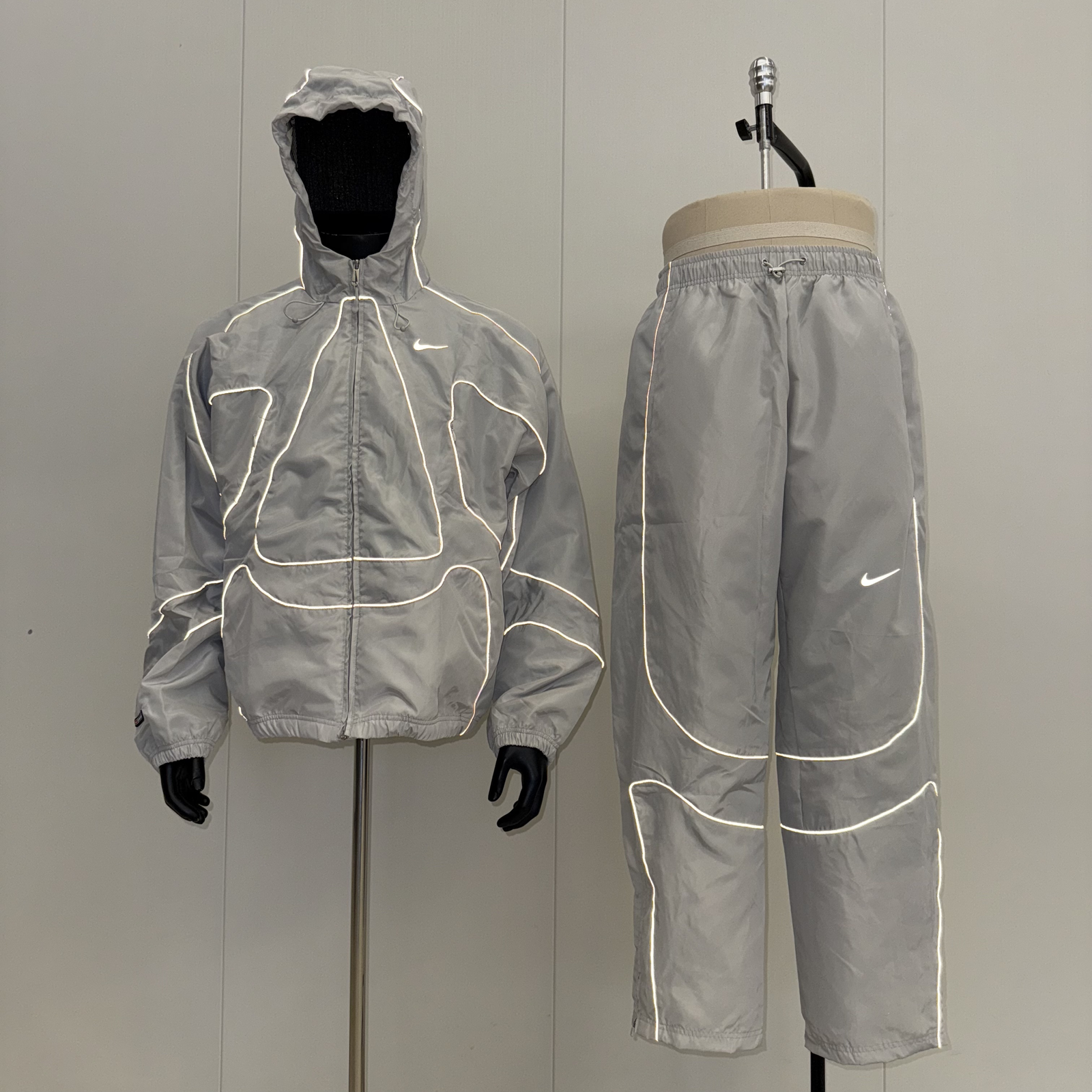 Nike x Corteiz Reflective Light Grey Tracksuit - Image 2