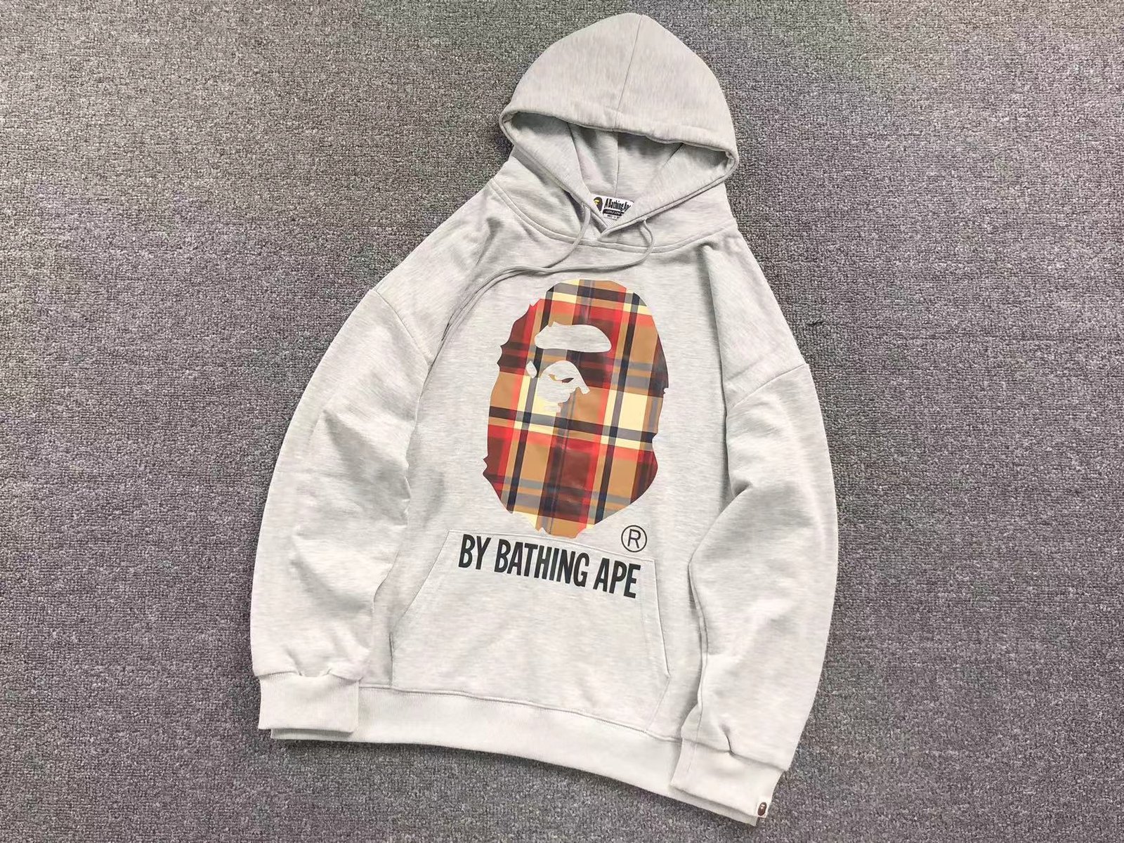 Bape Big Head Ape Grey Hoodie - Image 2