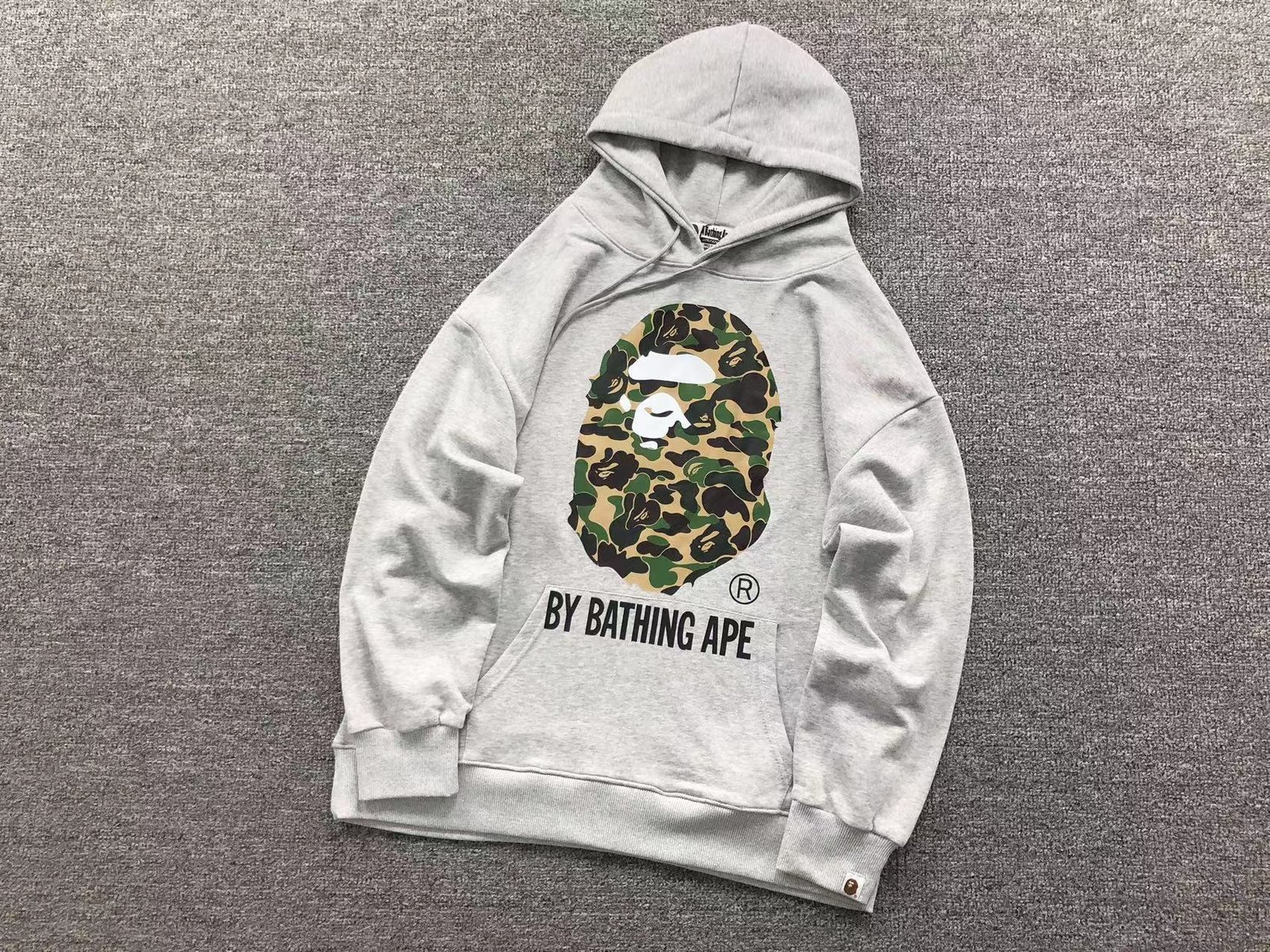 Bape Big Head Ape Grey Hoodie - Image 2