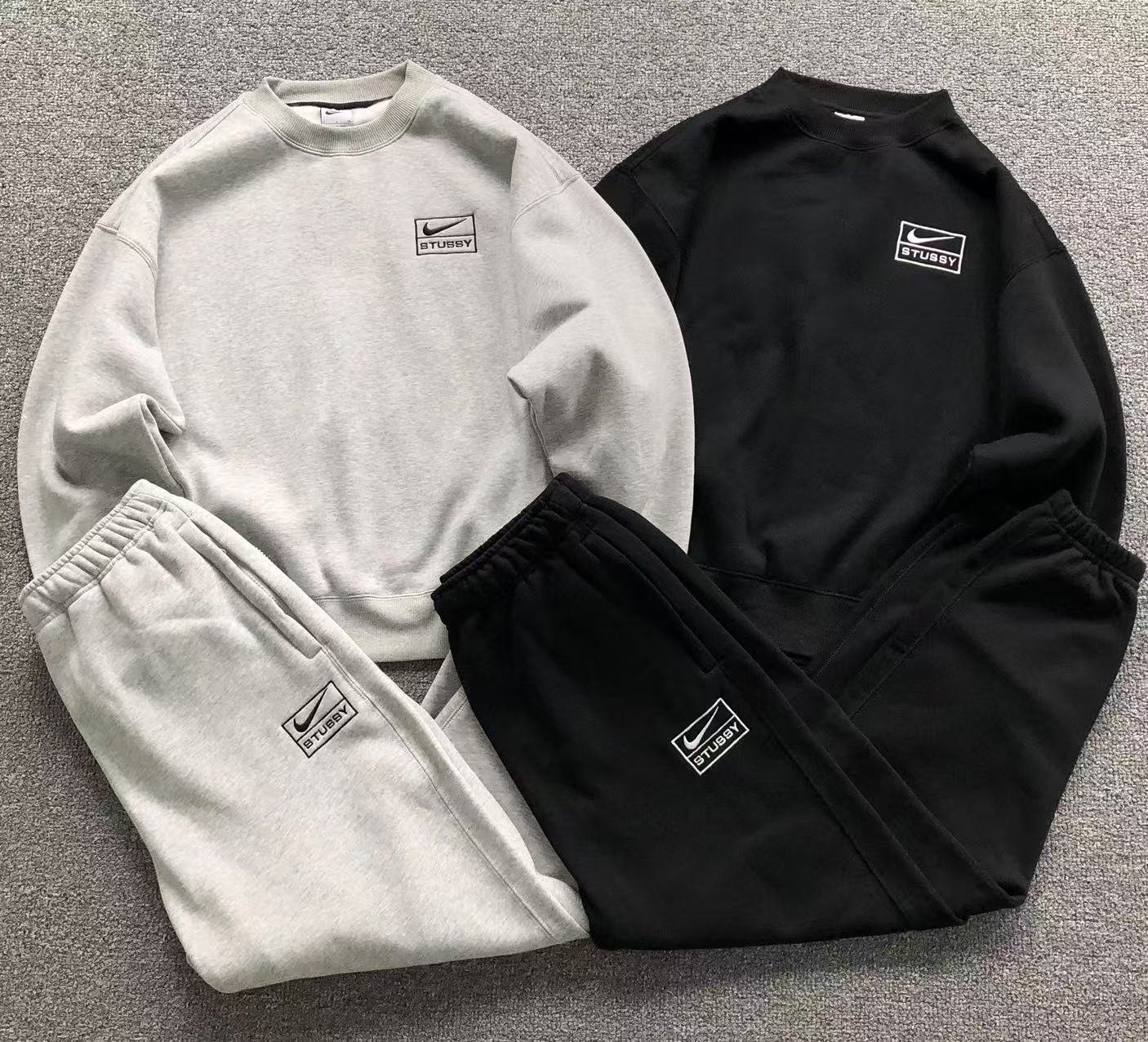 Nike x Stussy Sweatshirt Fleece Black - Image 2