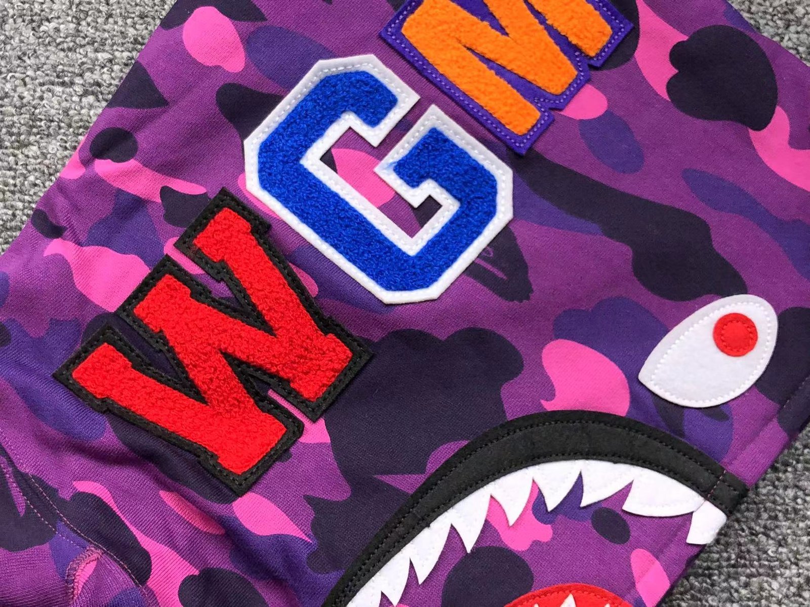 Bape Camo Hoodie Purple - Image 3