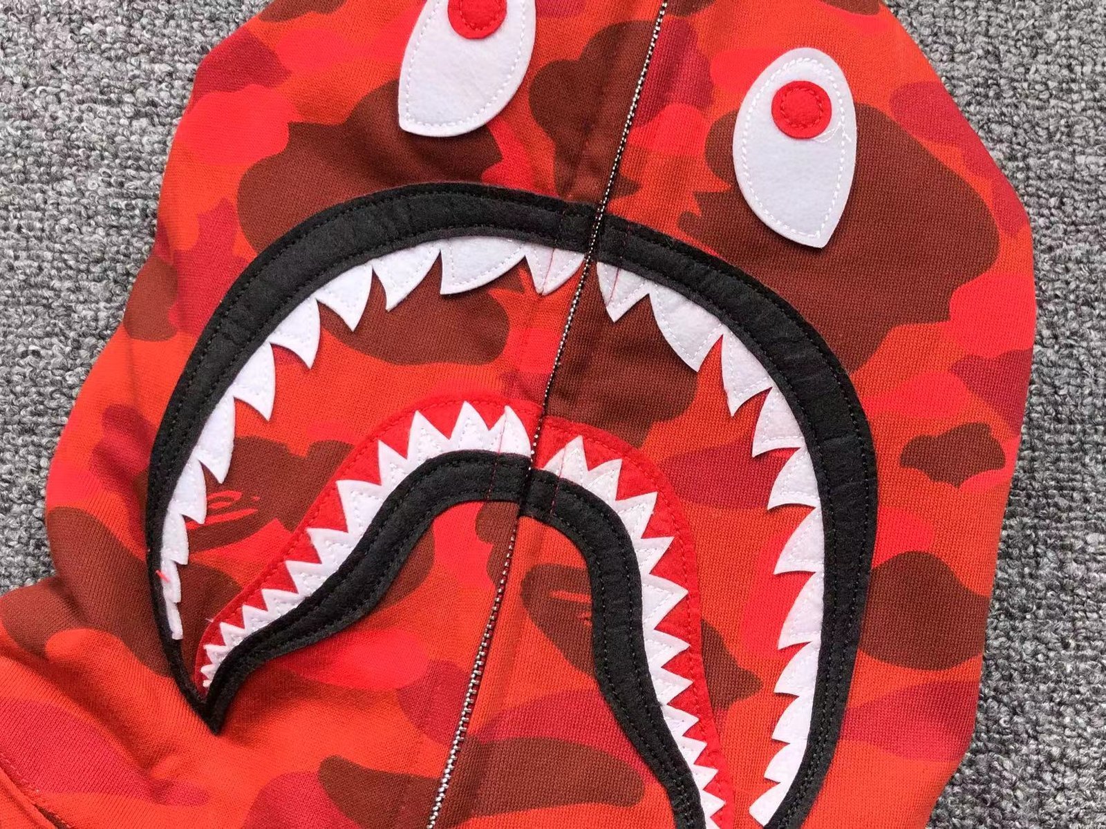 Bape Camo Hoodie Red - Image 3