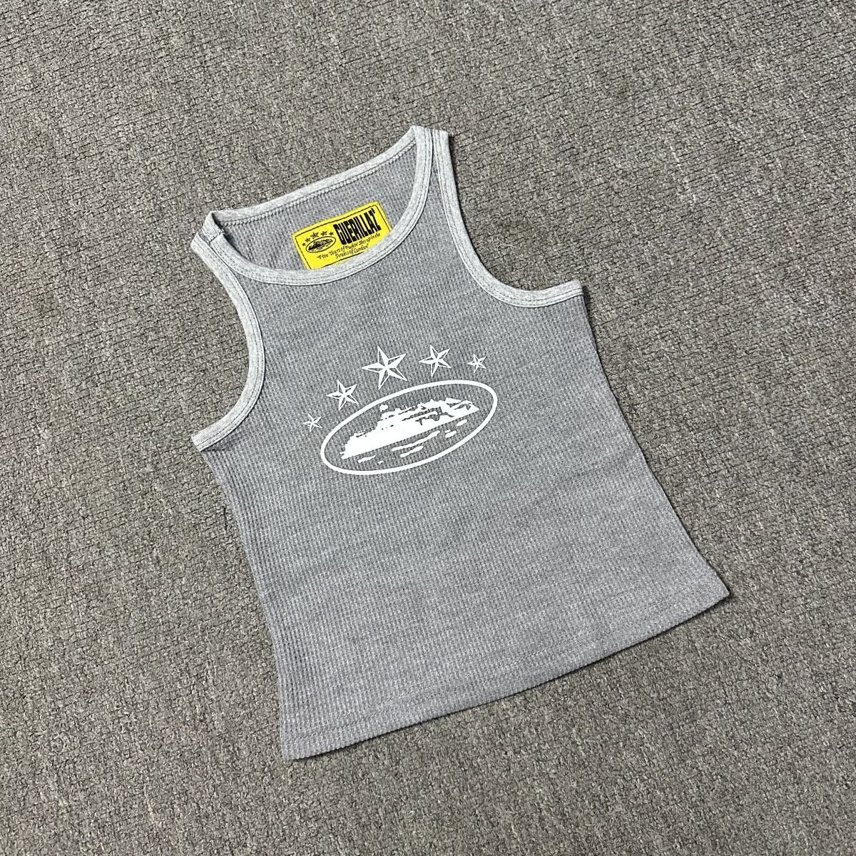 Corteiz Alcatraz Star Tank Top Grey - Image 3