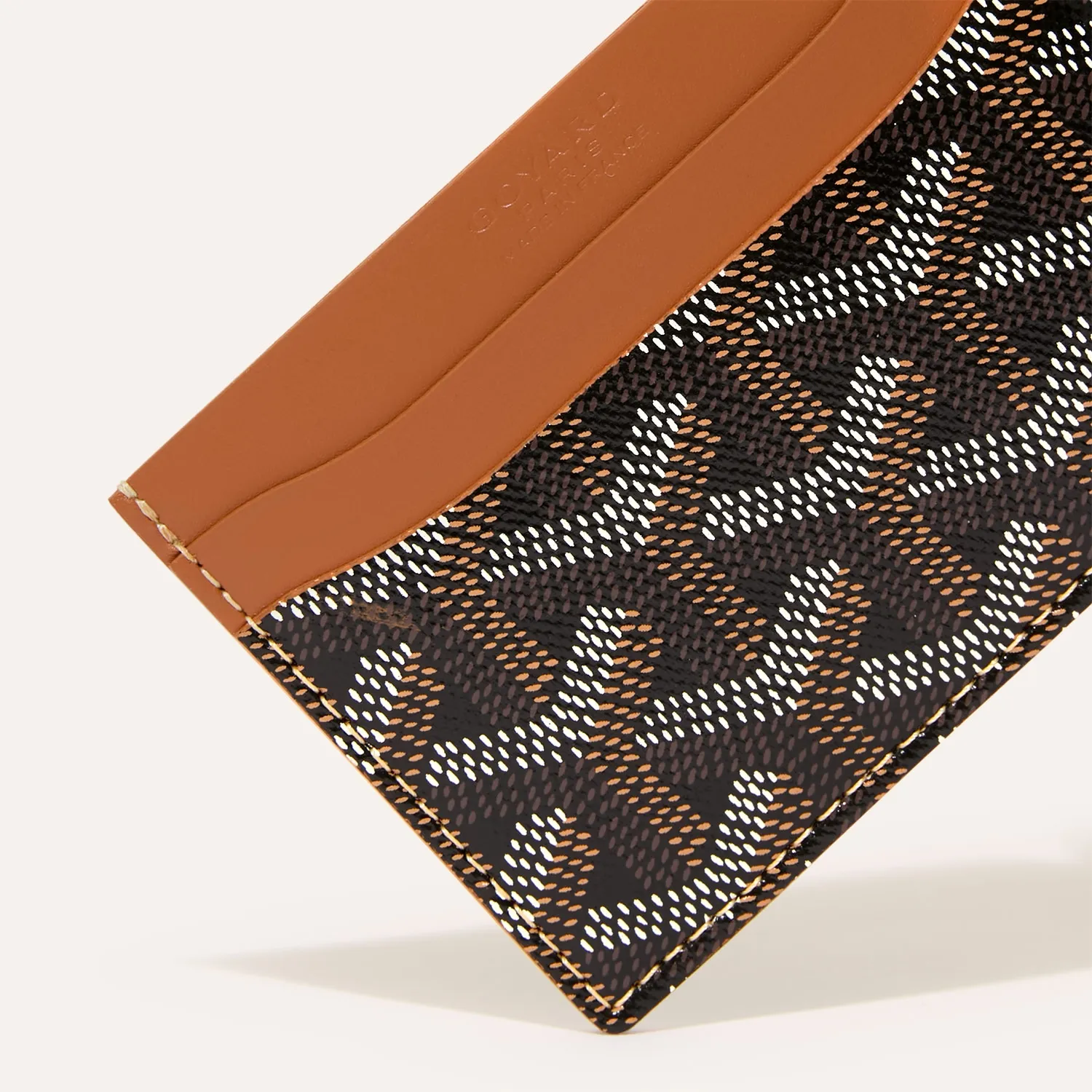 Goyard Card Wallet Black & Tan - Image 3