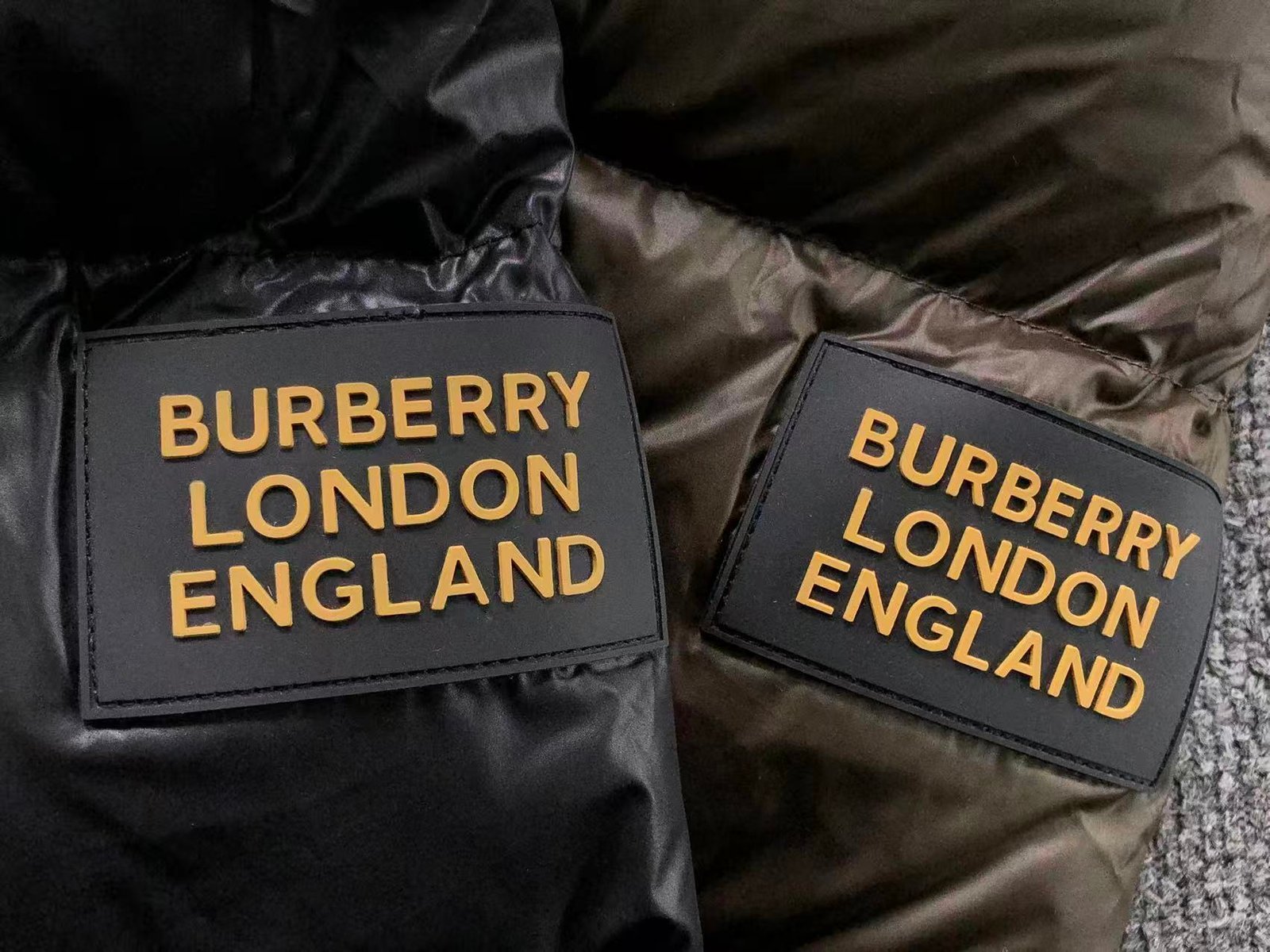 Burberry Pattern Puffer Shiny Black - Image 3