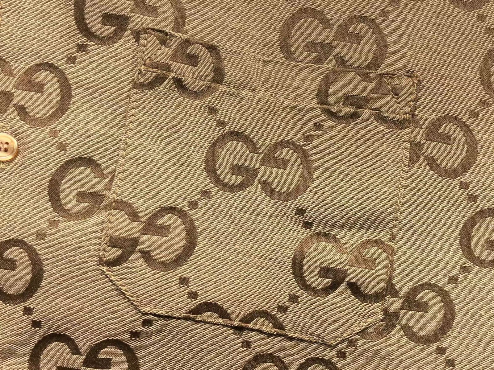 Gucci Logo Print Button Shirt - Image 4