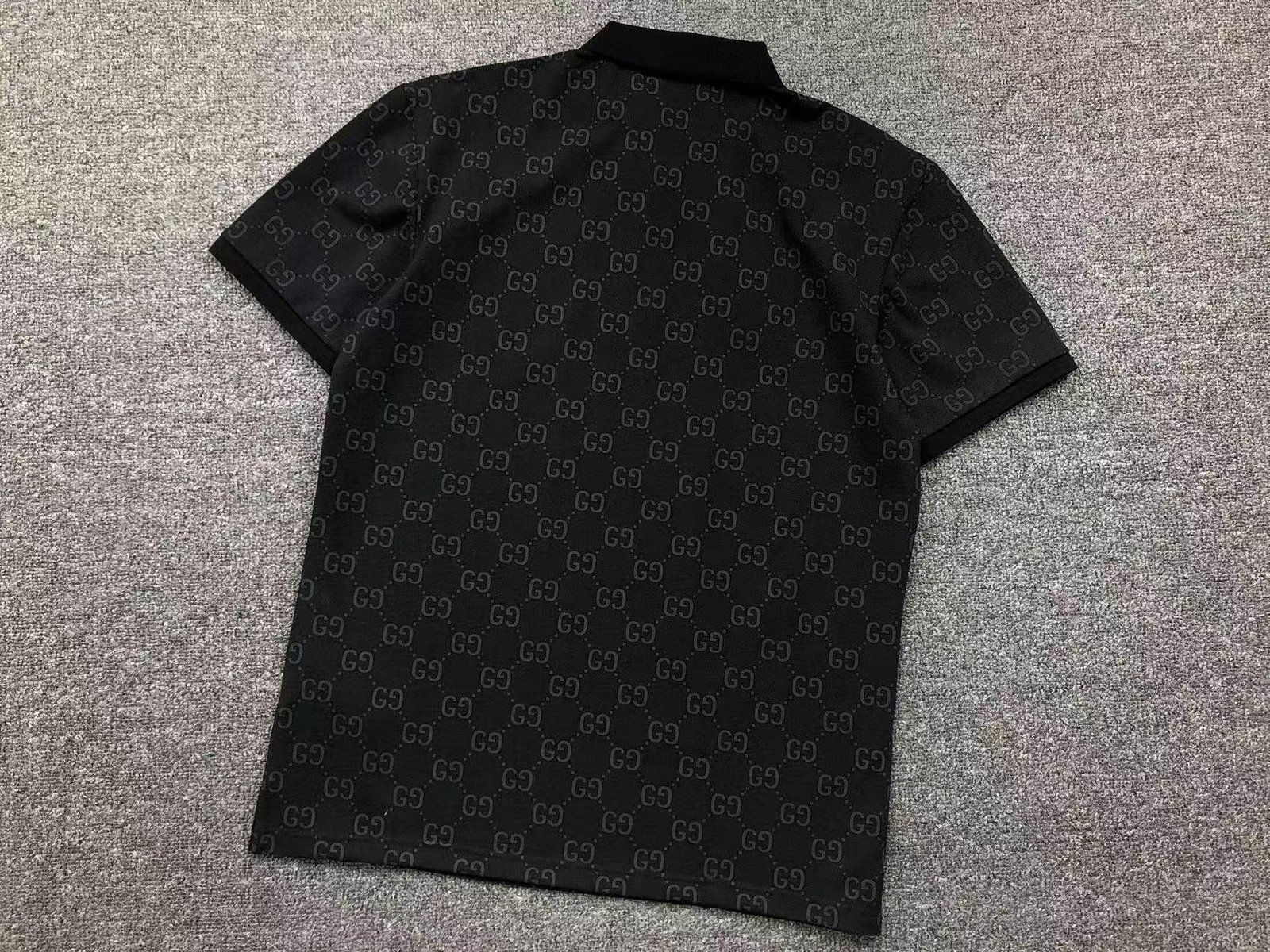 Gucci Logo Black Print Polo Black - Image 4
