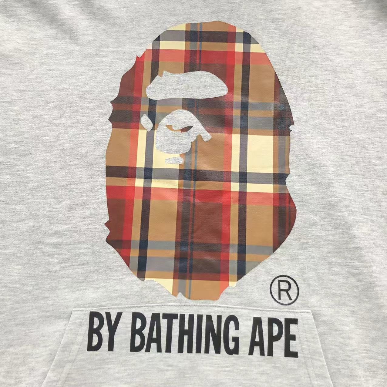 Bape Big Head Ape Grey Hoodie - Image 4