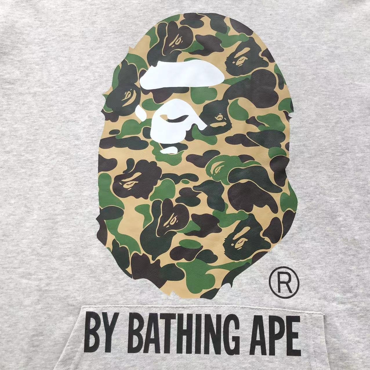 Bape Big Head Ape Grey Hoodie - Image 4