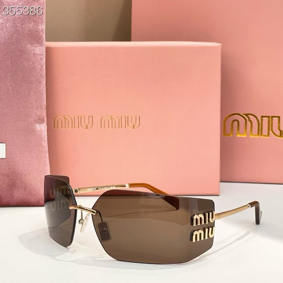 Miu Miu Runway Sunglasses Brown - Image 4