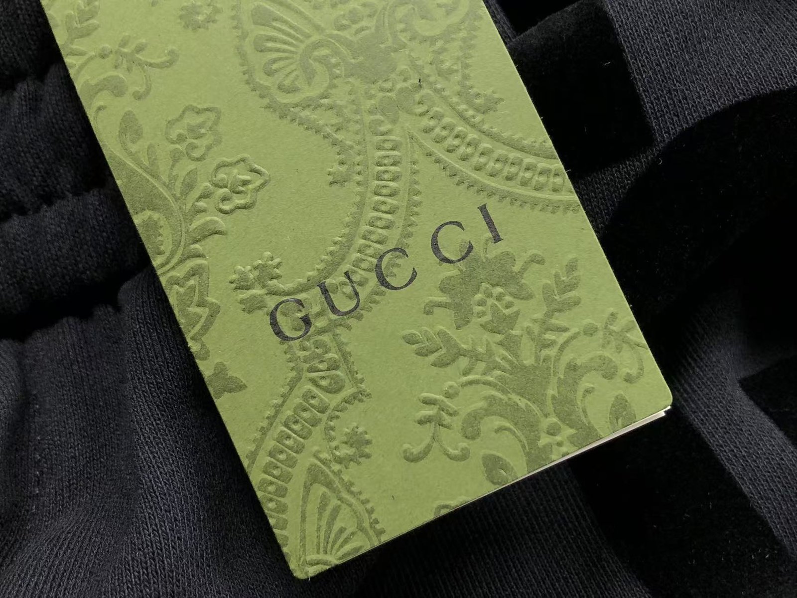Gucci Velvet Logo Shorts Black - Image 5
