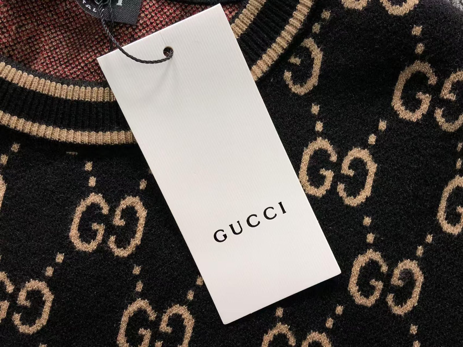Gucci Logo Pattern Knit Sweater - Image 5