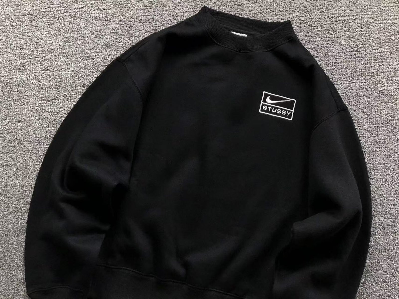 Nike x Stussy Sweatshirt Fleece Black - Image 5