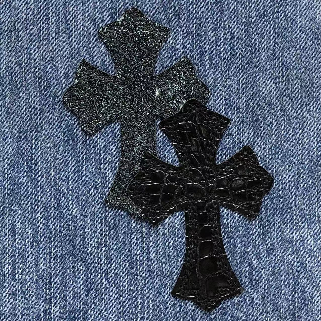 Chrome Hearts Denim Jeans Black Crosses - Image 5