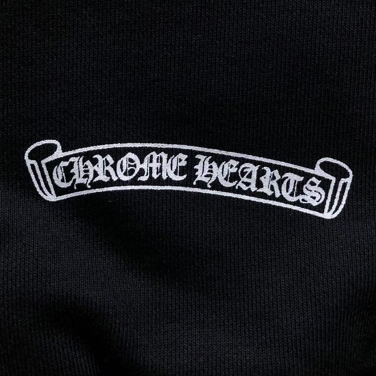 Chrome Hearts Logo Hoodie Black - Image 5