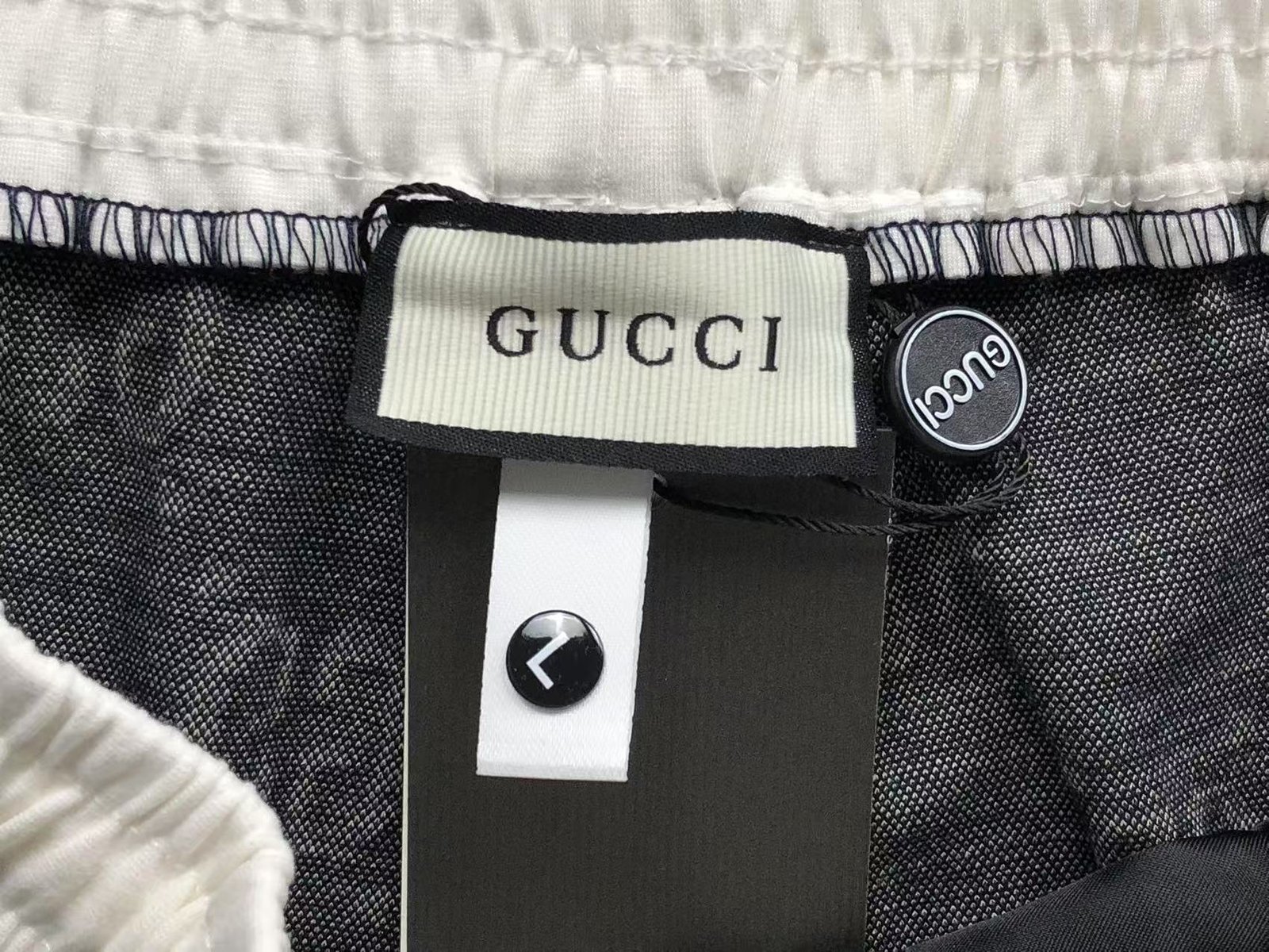 Gucci Embroidery Logo Shorts Black - Image 6