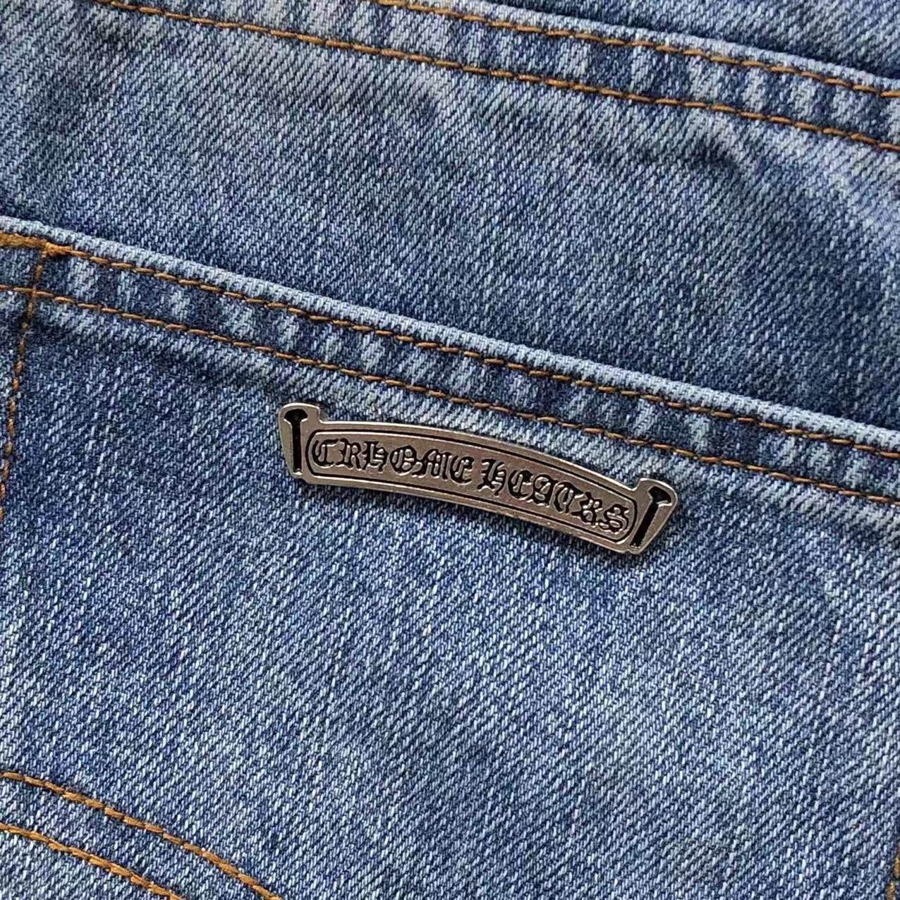 Chrome Hearts Denim Jeans Black Crosses - Image 6