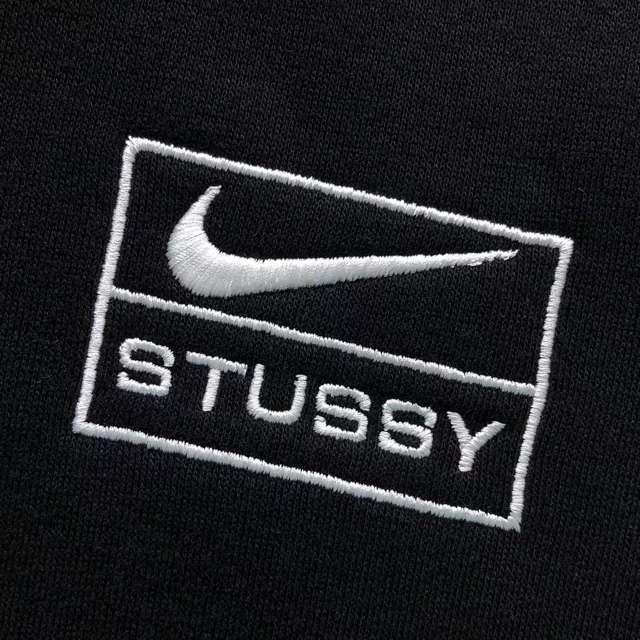 Nike x Stussy Washed Fleece Hoodie Black - Image 7