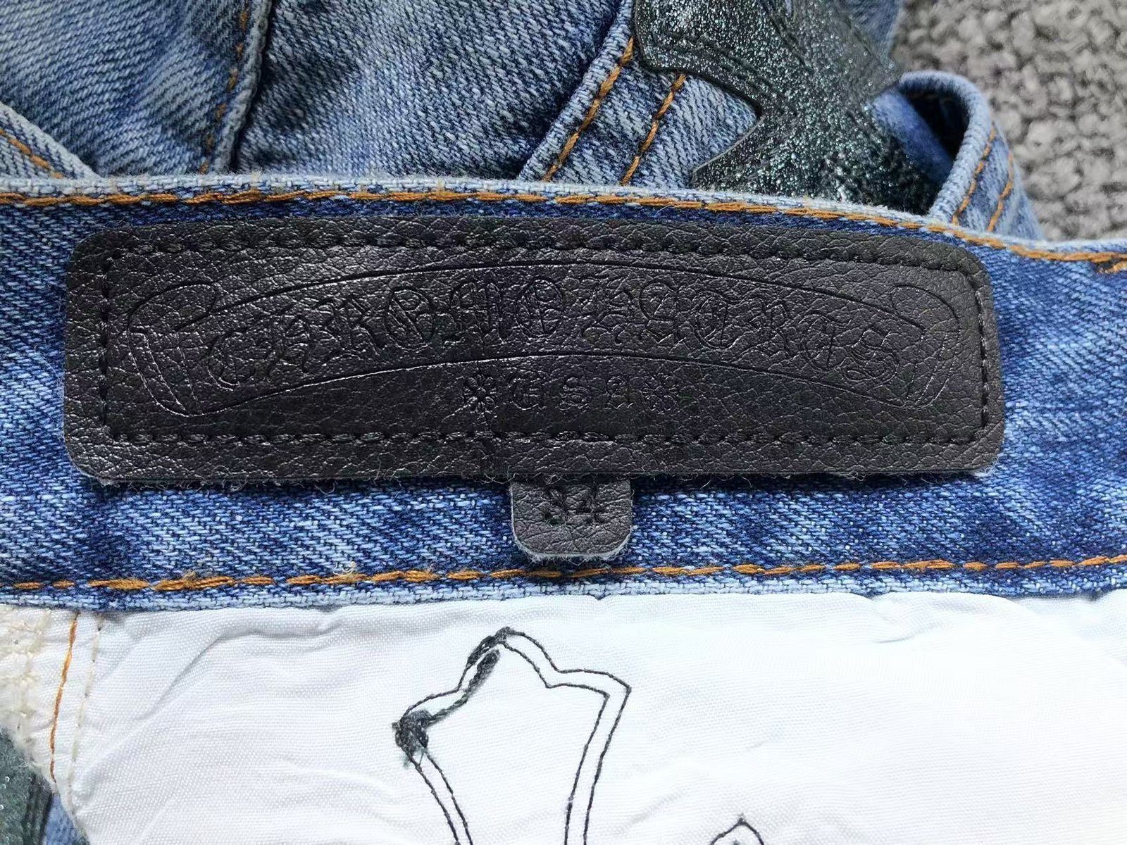 Chrome Hearts Denim Jeans Black Crosses - Image 9