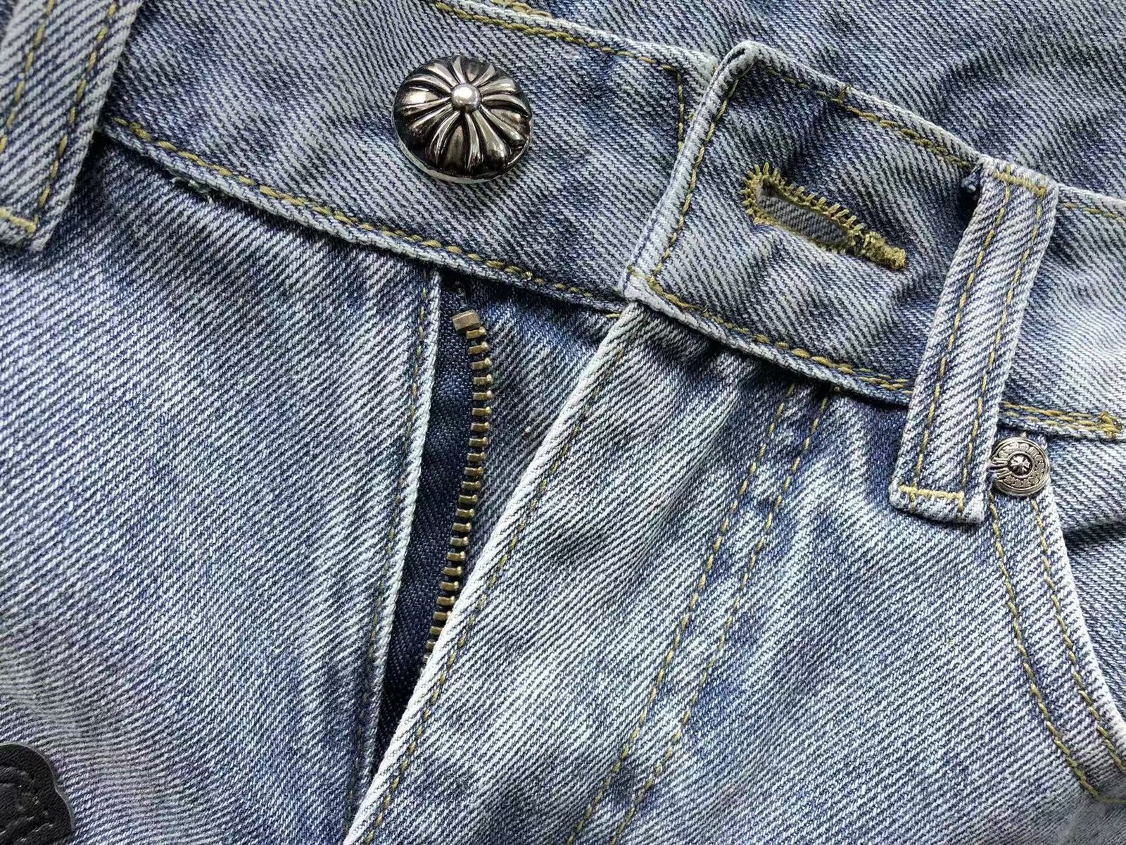 Chrome Hearts Denim Shorts Black Crosses - Image 9