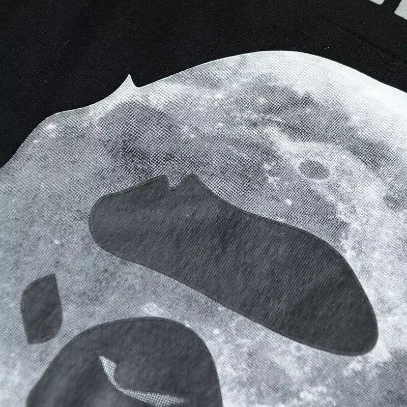 Bape Ape Head Moon Tee Black - Image 5