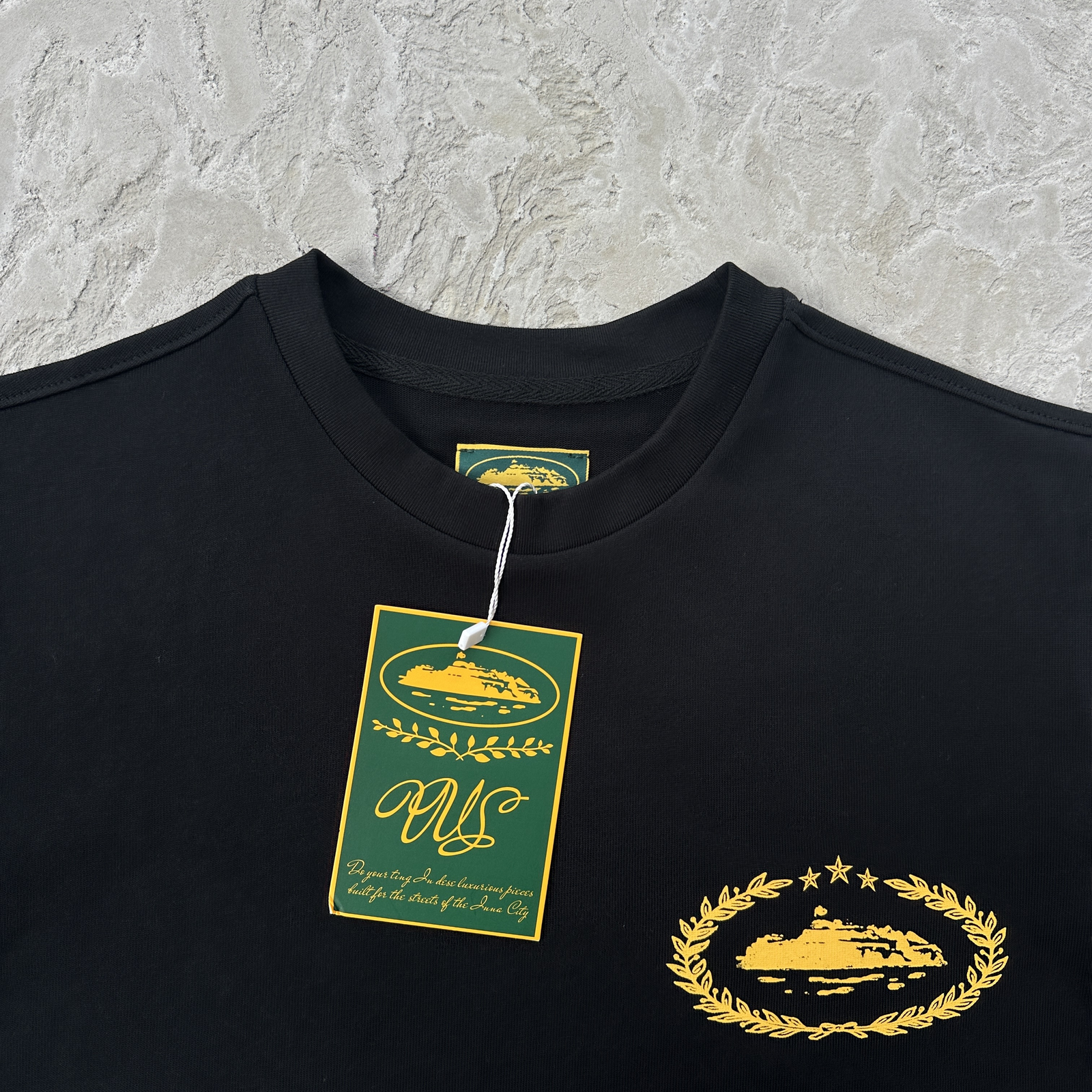 Corteiz Royale Tshirt Black Yellow - Image 4