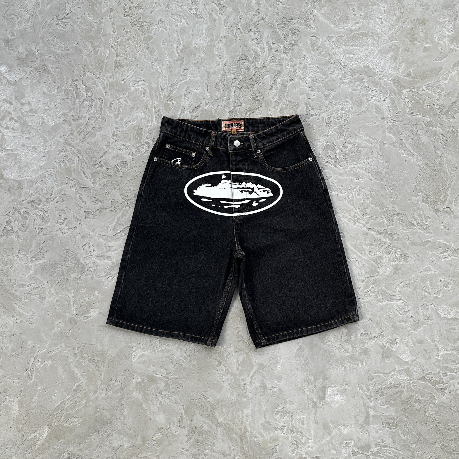 Corteiz Island Baggy Shorts-Black - Image 2
