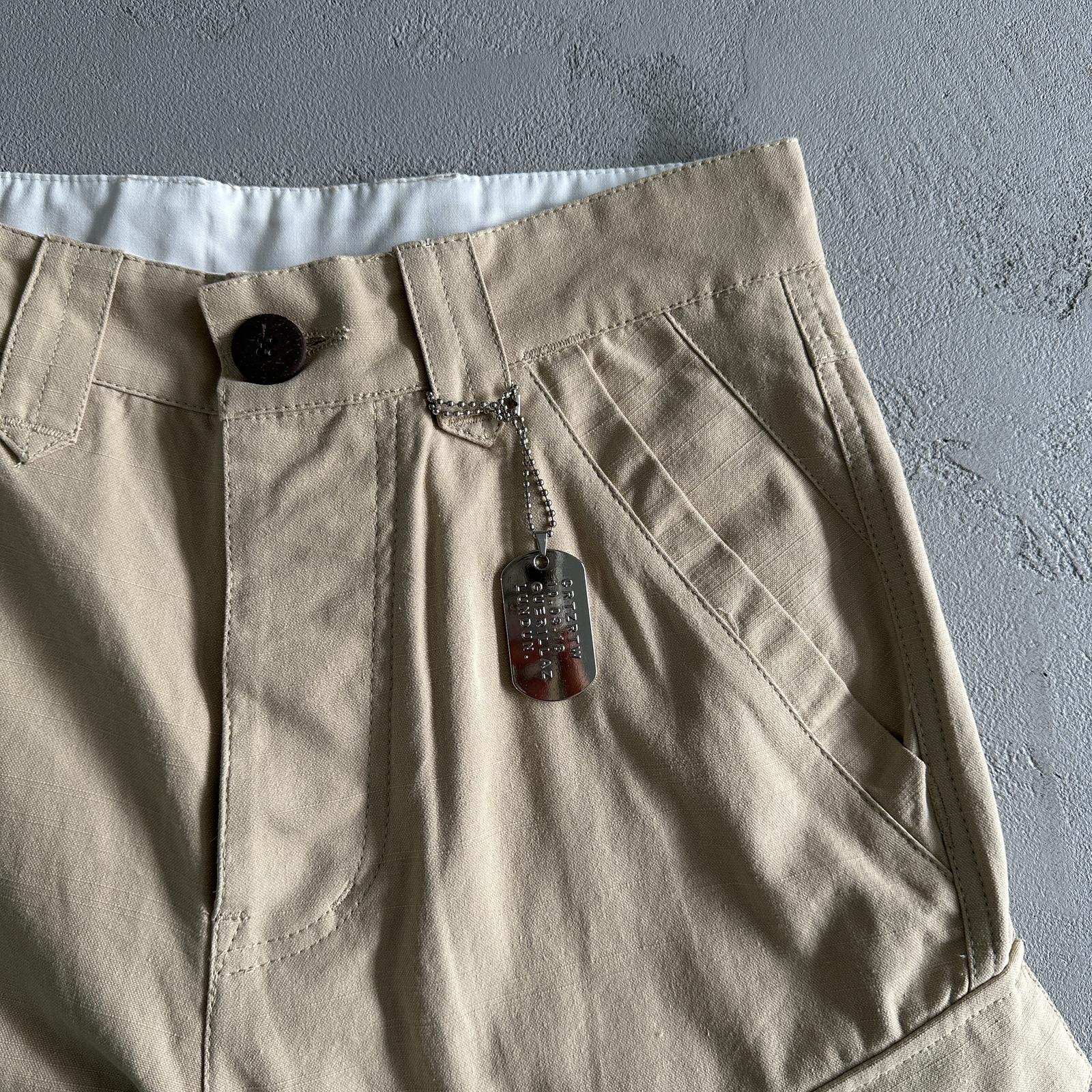 Corteiz Slant Pocket Khaki Shorts - Image 6