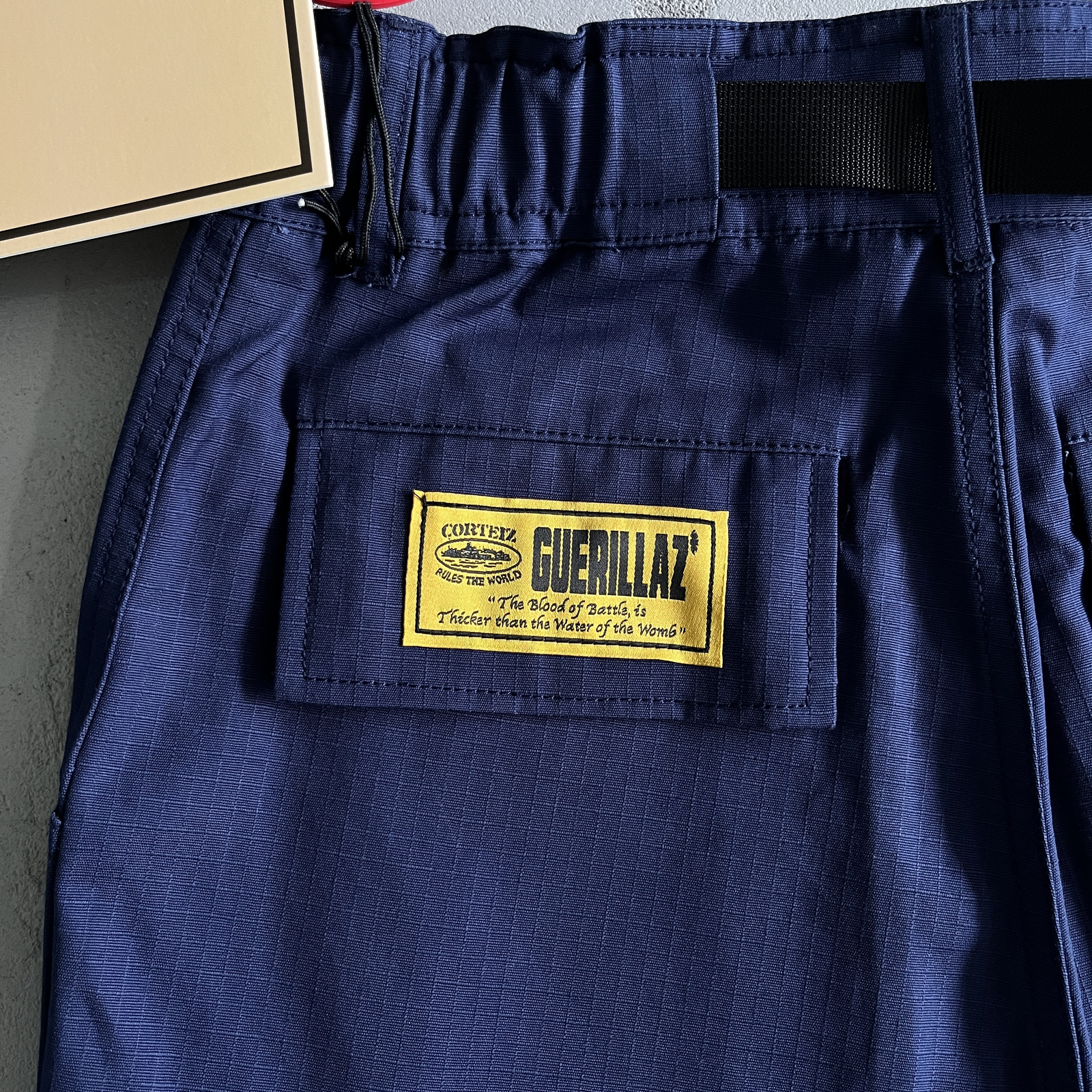 Corteiz Navy Cargo Shorts - Image 5