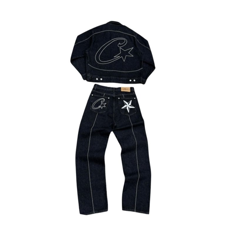 Corteiz Denim Black Full Set