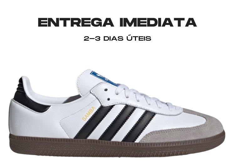 Adidas Samba White Black Gum - Tamanho: 36