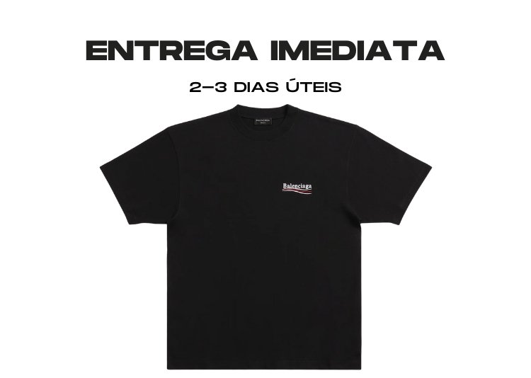 Balenciaga Political Logo Tshirt Dark Grey - Tamanho: M