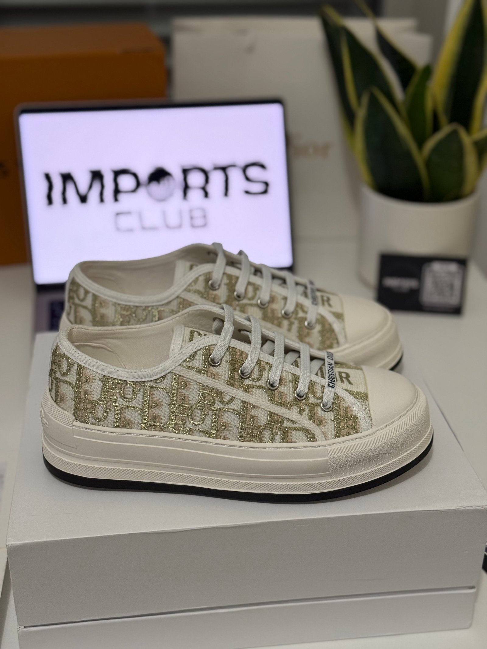 Dior Sneaker Walk'n' White Cotton Canvas - Image 2